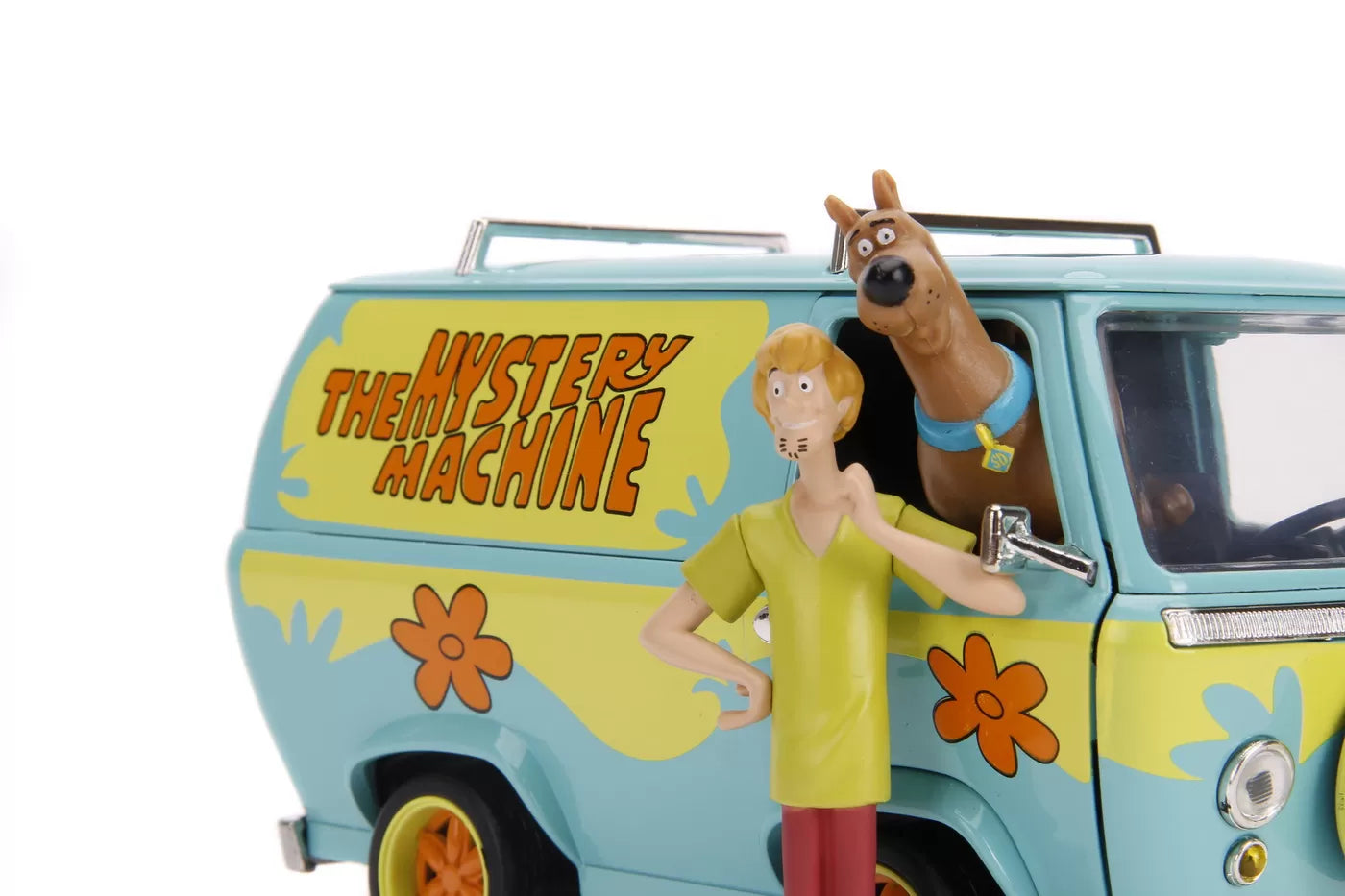 Scooby doo mystery van set format din dubita metalica scara 1:24 si 2 figurine scooby doo si shaggy
