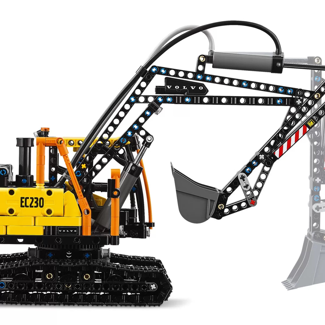 Lego technic camionul fmx și excavatorul electric ec230 de la volvo 42175