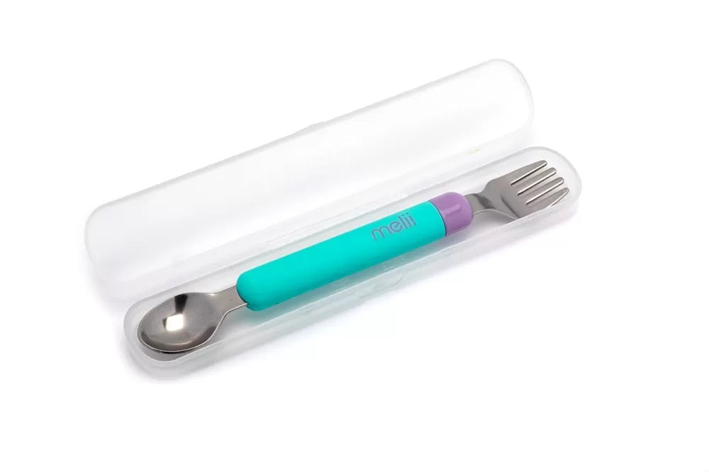 Set lingurita-furculita, melii, blue&purple