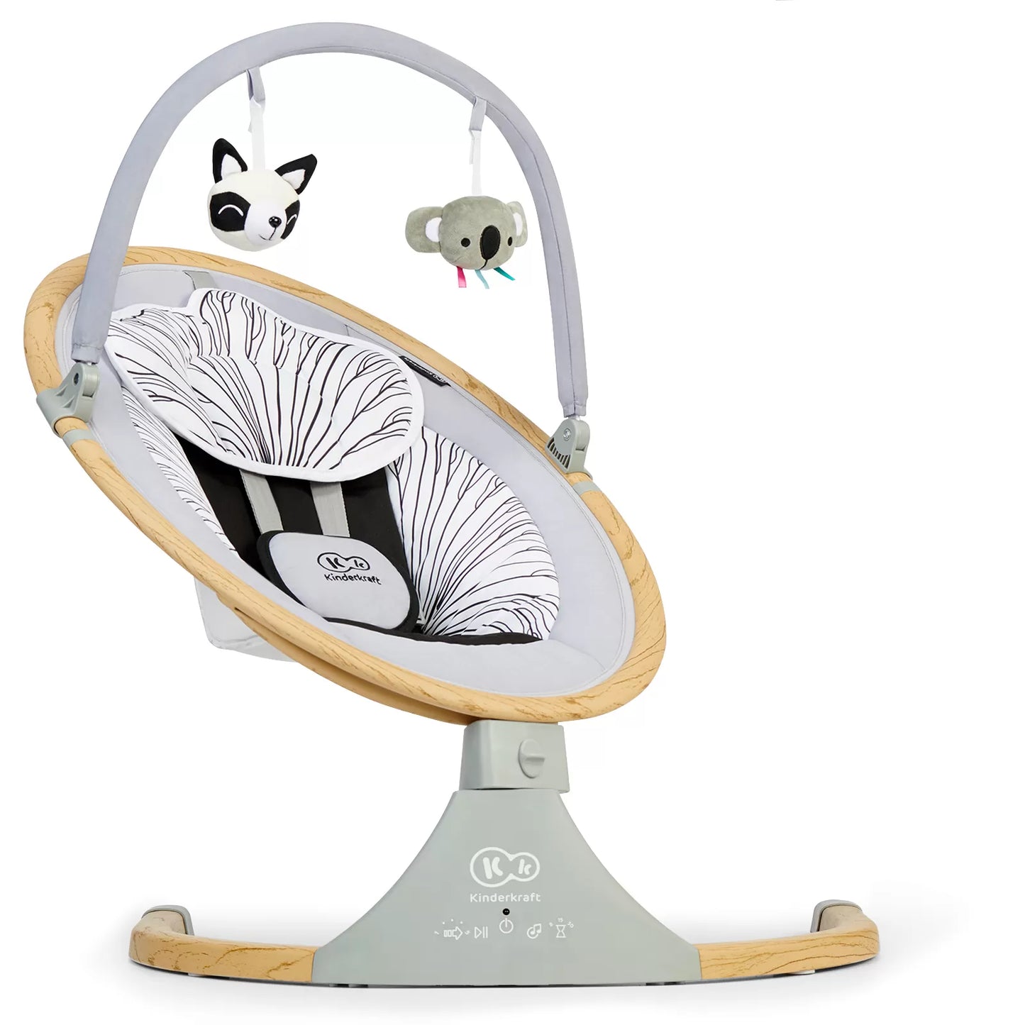 Leagan electric 2 in 1 kinderkraft lumi, grey