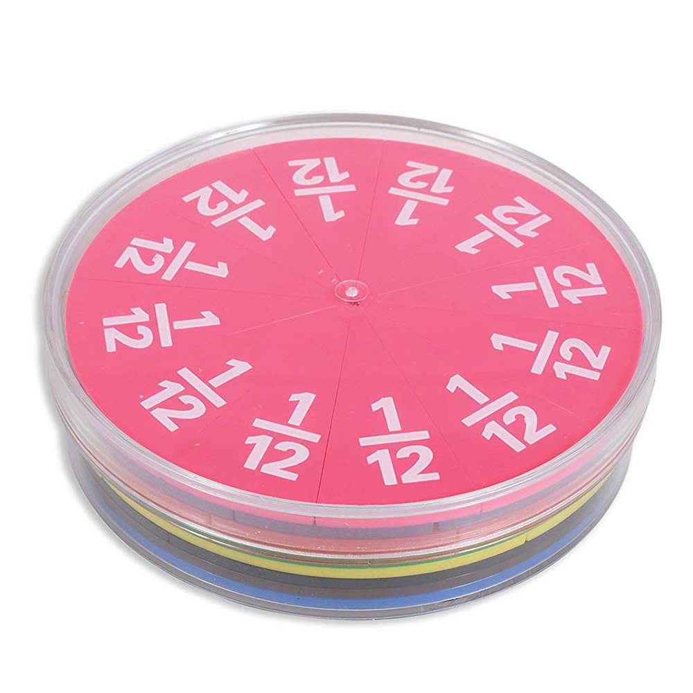 Cercuri cu fractii, set cu 51 piese