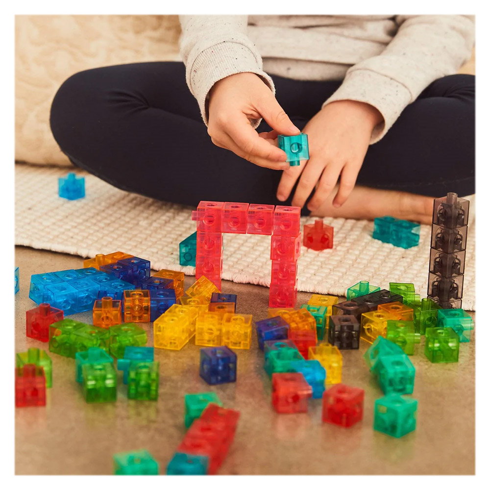 Linking Cubes, 100 cuburi translucide interconectabile