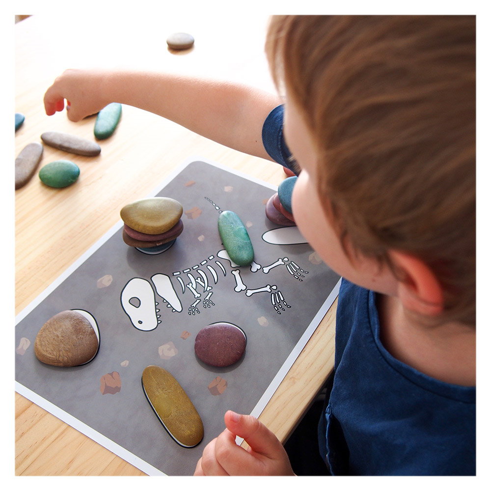 Junior Rainbow Eco-Pebbles, set de activitati cu pietricele