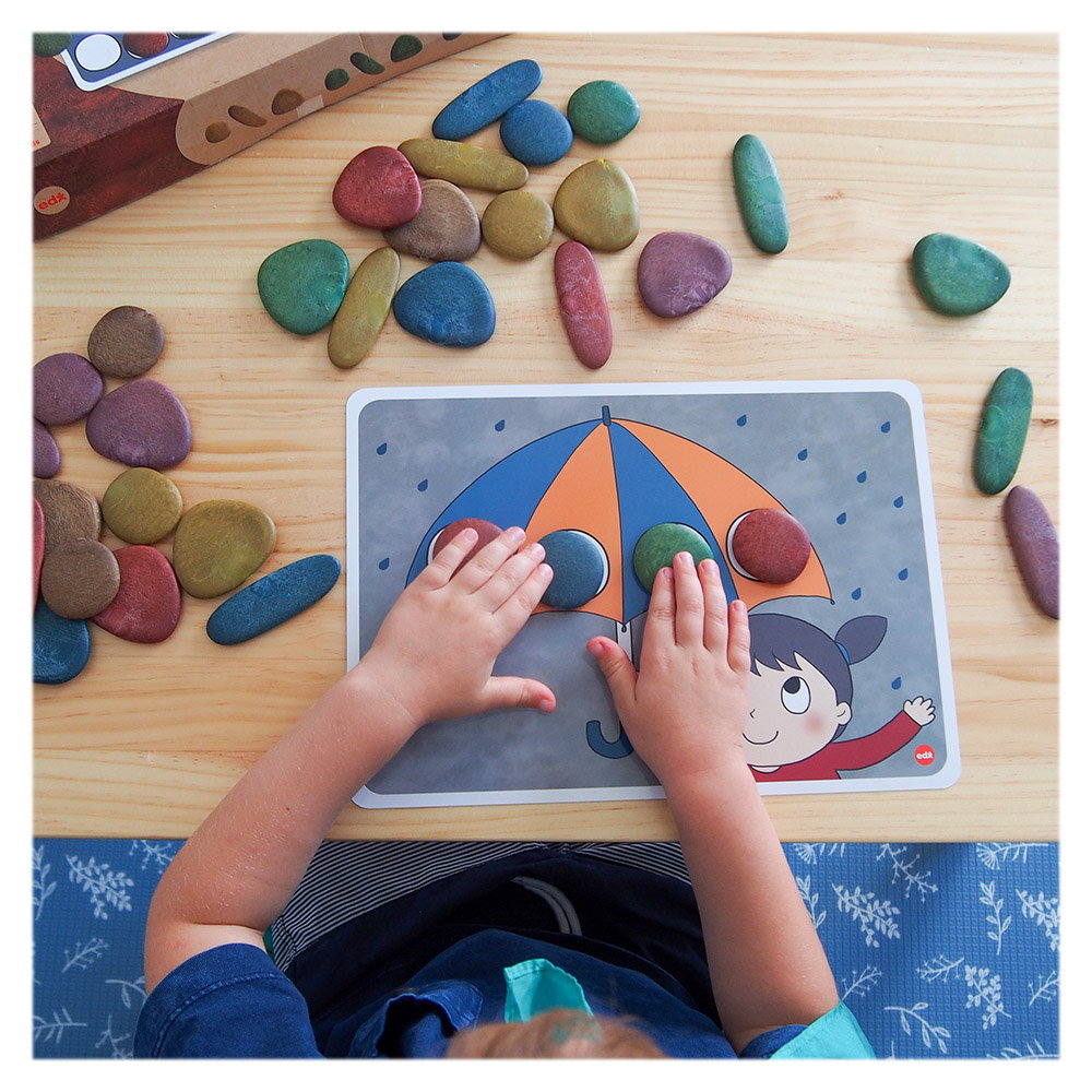 Junior Rainbow Eco-Pebbles, set de activitati cu pietricele