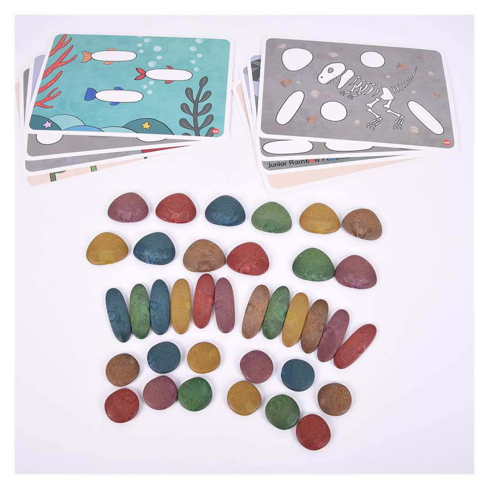 Junior Rainbow Eco-Pebbles, set de activitati cu pietricele