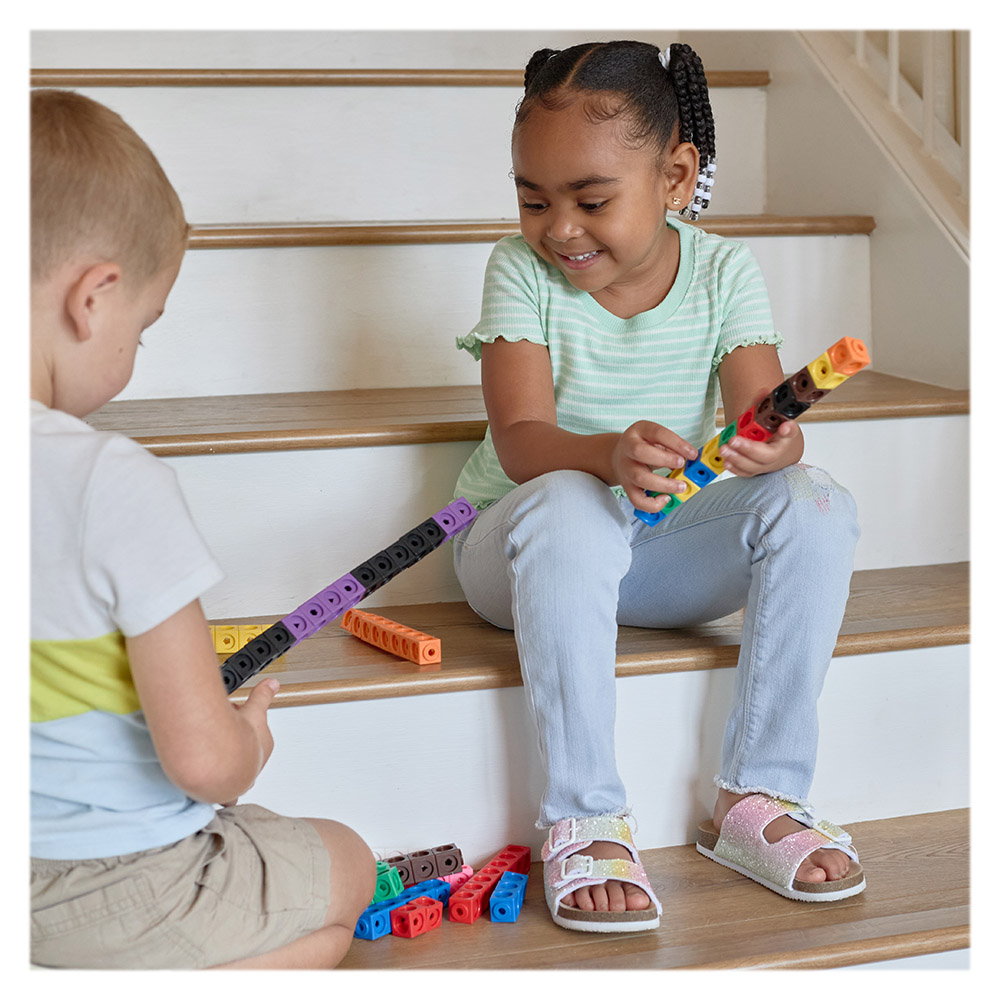 Math Cubes, cuburi interconectabile, set 125 piese