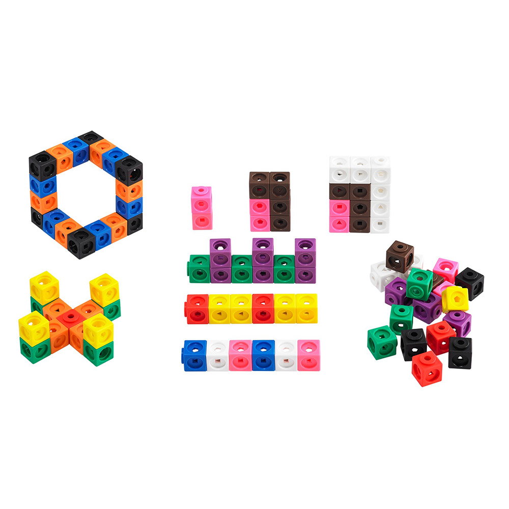 Math Cubes, cuburi interconectabile, set 125 piese