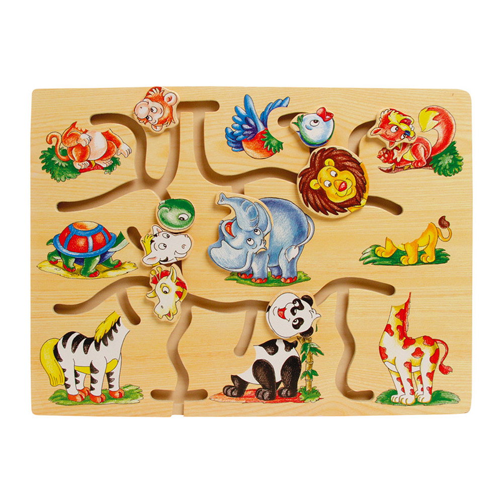 Joc din lemn labirint, Animale salbatice