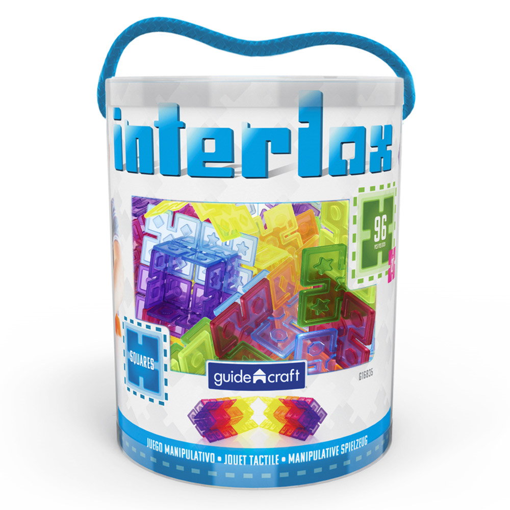 Interlox, patrate interconectabile, 96 piese, Guidecraft