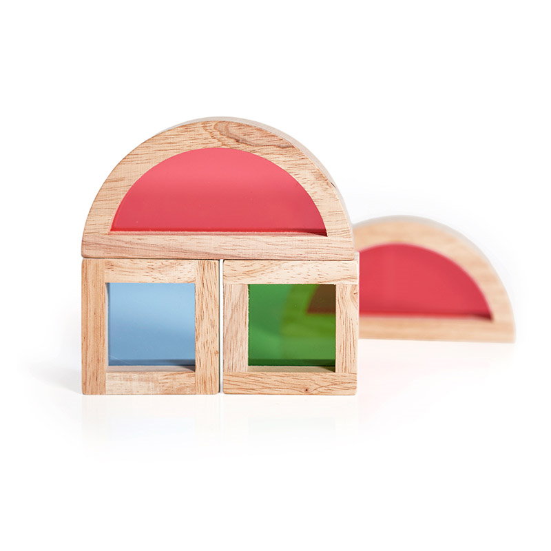 Junior Rainbow Blocks set 20 piese, Guidecraft