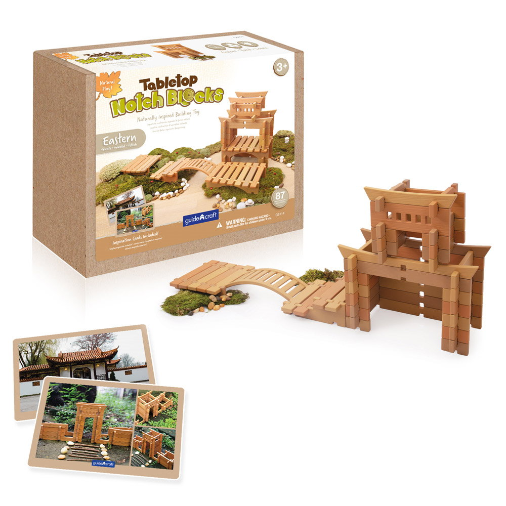 Notch Blocks, kit constructie Eastern, 87 piese, Guidecraft