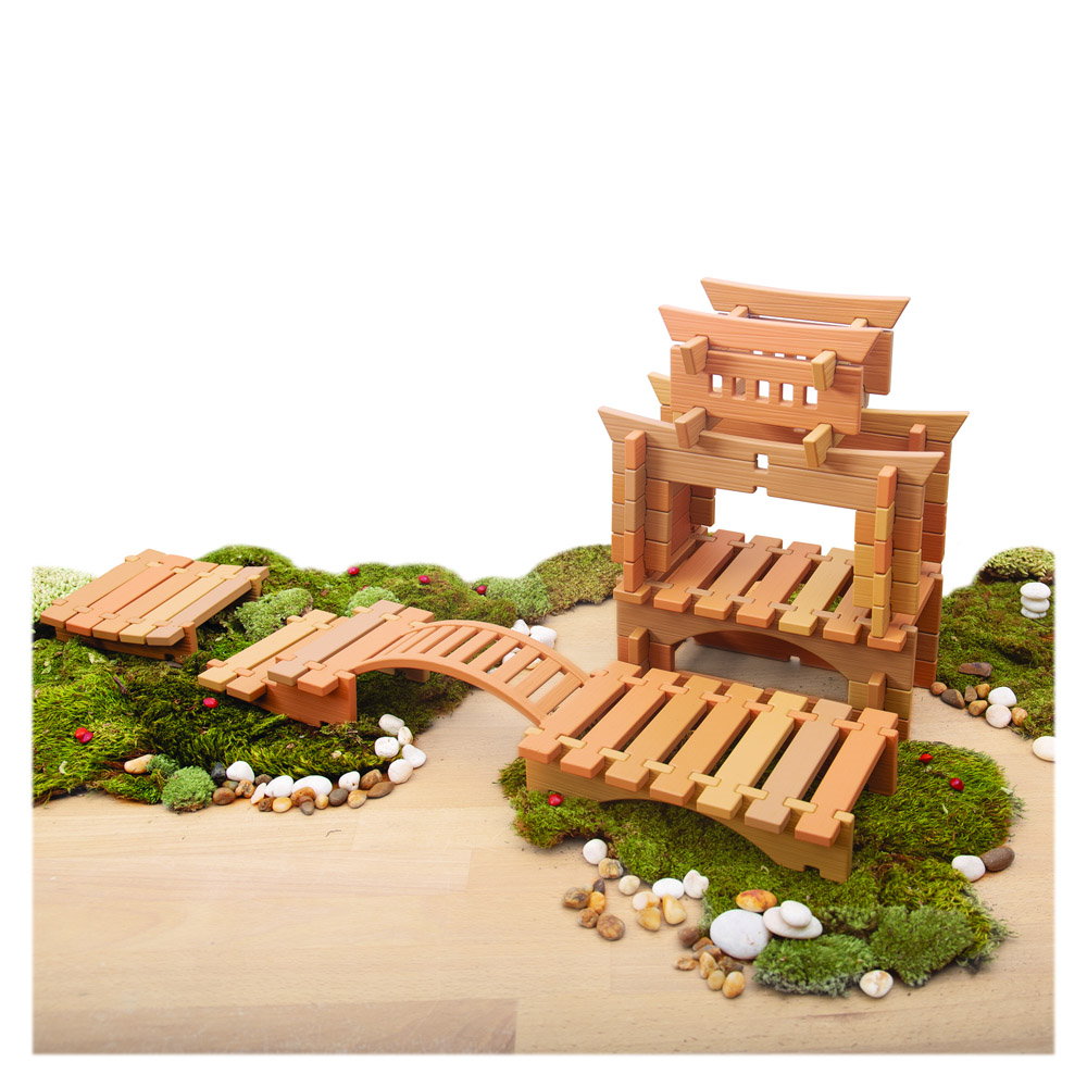 Notch Blocks, kit constructie Eastern, 87 piese, Guidecraft