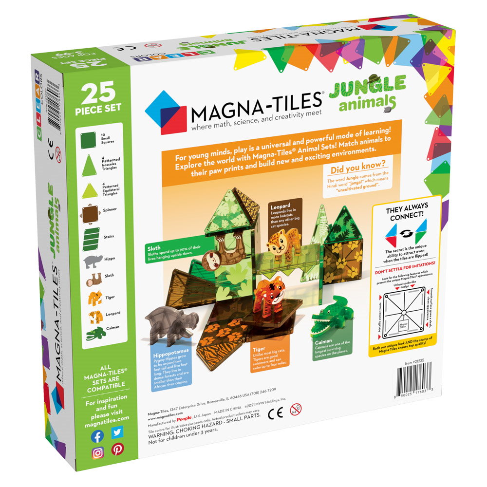 MAGNA-TILES Jungle Animals, set magnetic