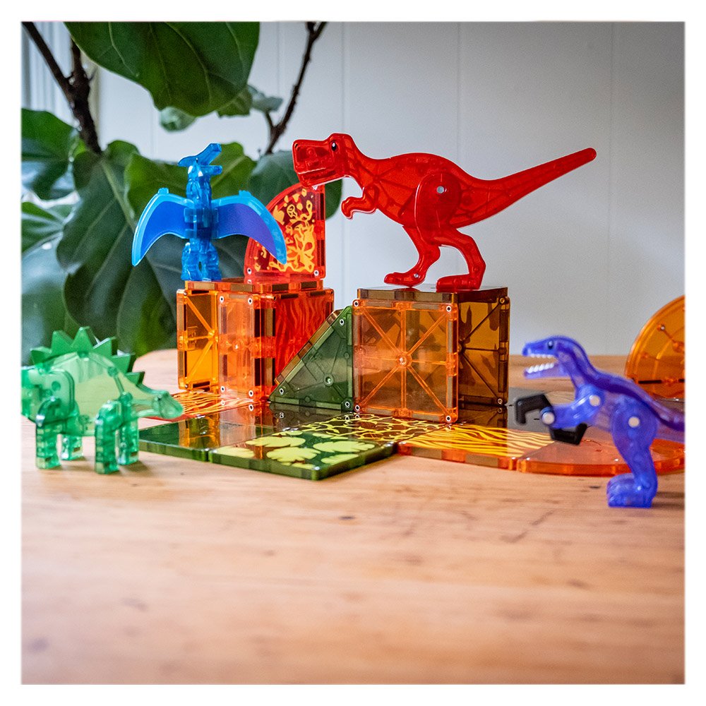 MAGNA-TILES Dino World, set magnetic 40 de piese