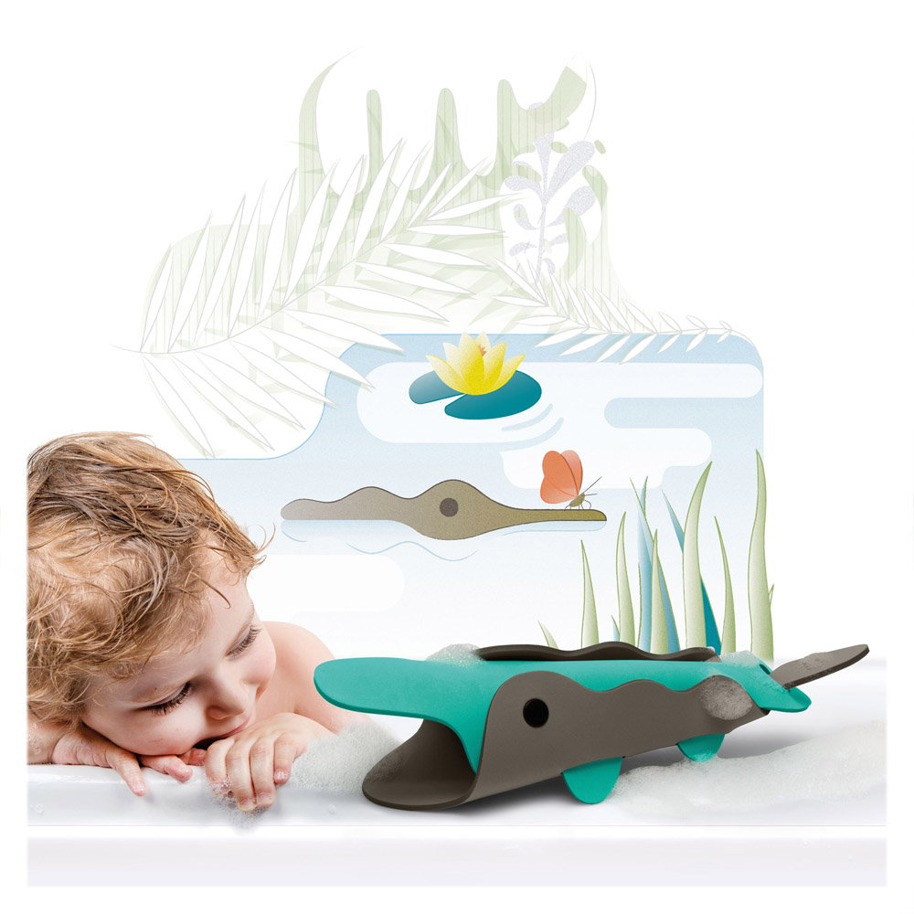 Crocodile River, set creativ de baie, Quut Toys