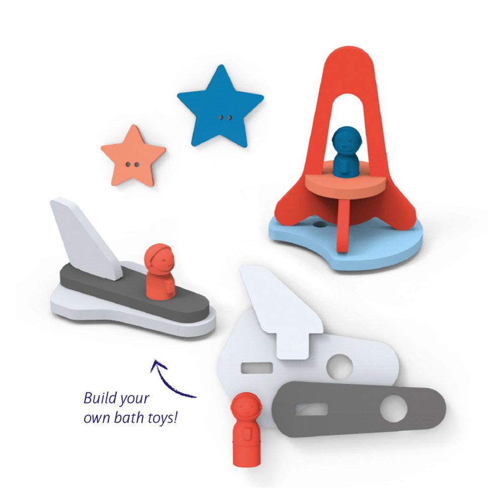 Jucarii de baie din spuma, Aventura spatiala, Quut Toys