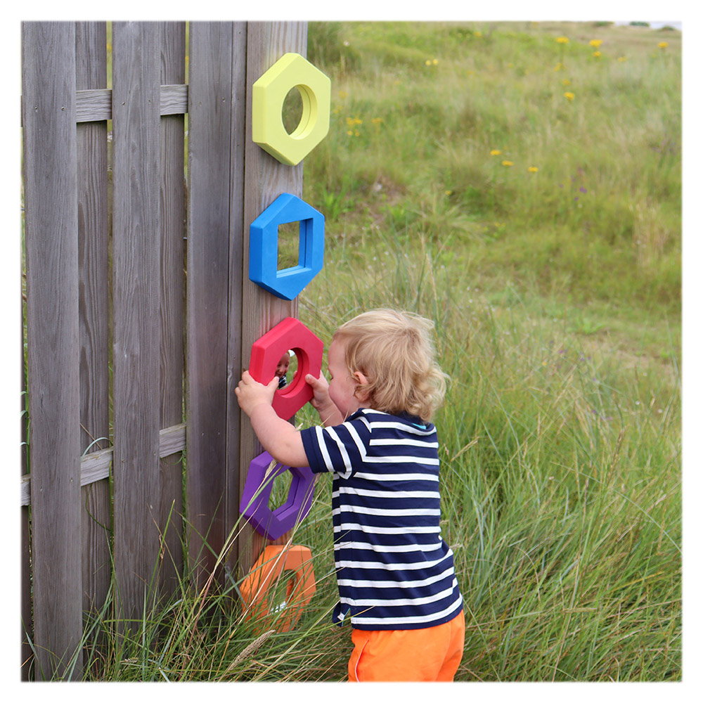 Set oglinzi hexagonale din spuma, 5 bucati, TickiT