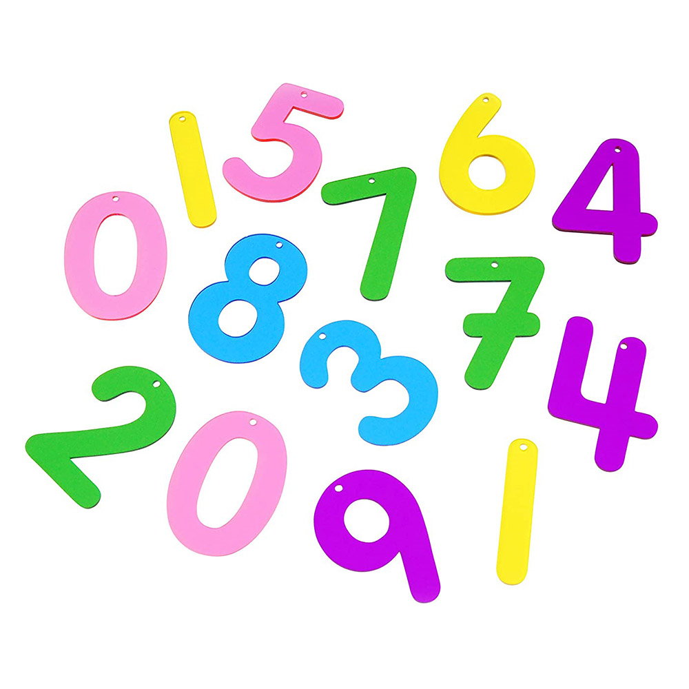 Rainbow Numbers, set numere transparente, 14 buc., TickiT