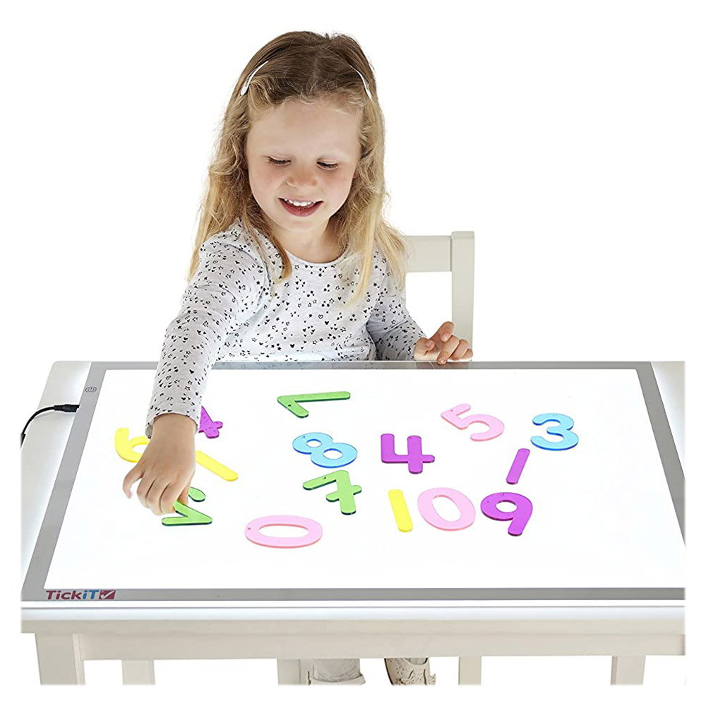 Rainbow Numbers, set numere transparente, 14 buc., TickiT