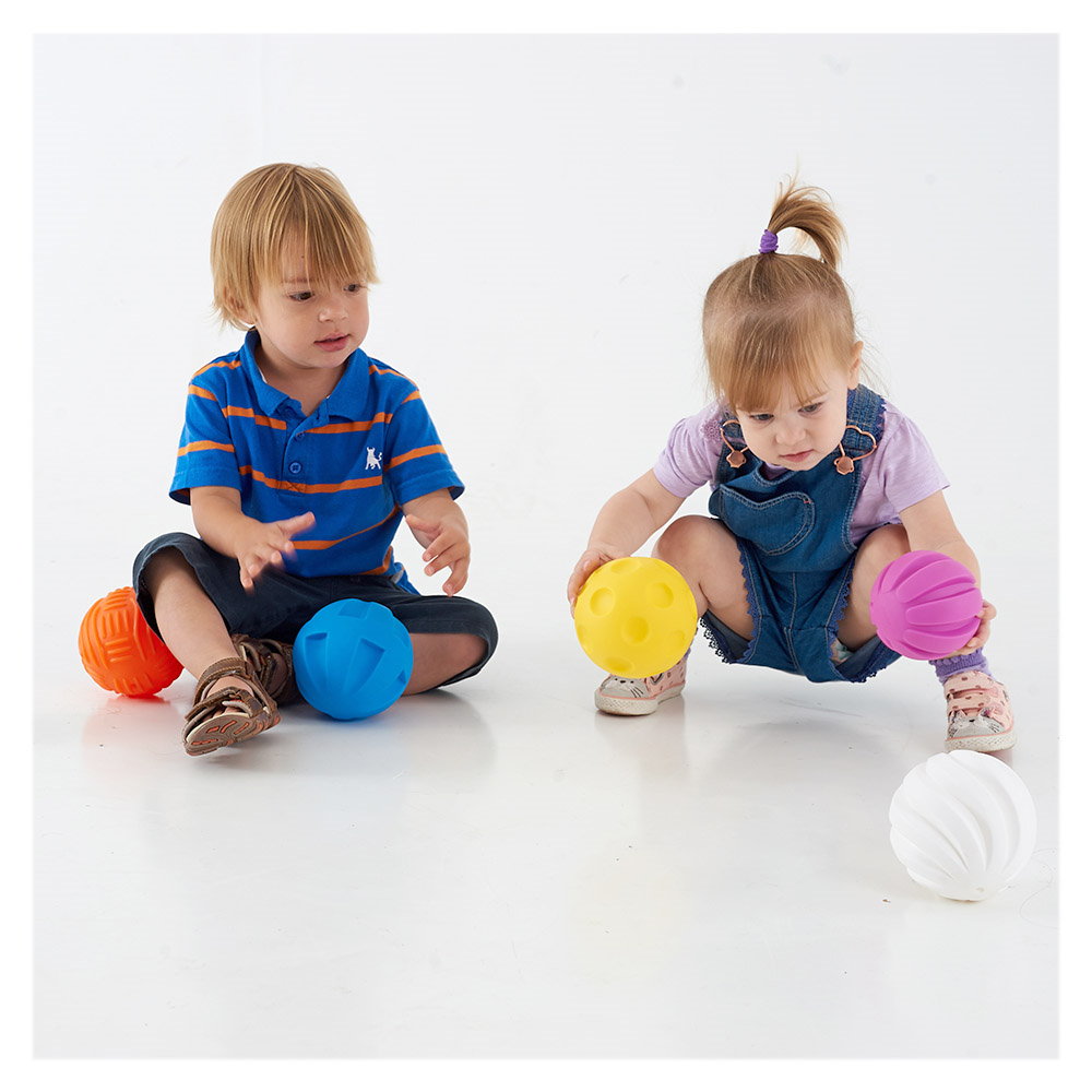 Mingi tactile mari, set 6 buc., TickiT