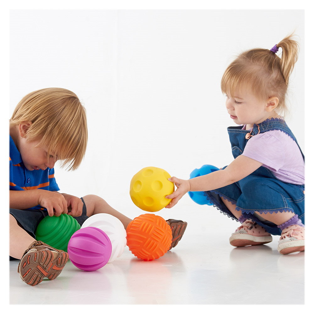 Mingi tactile mari, set 6 buc., TickiT