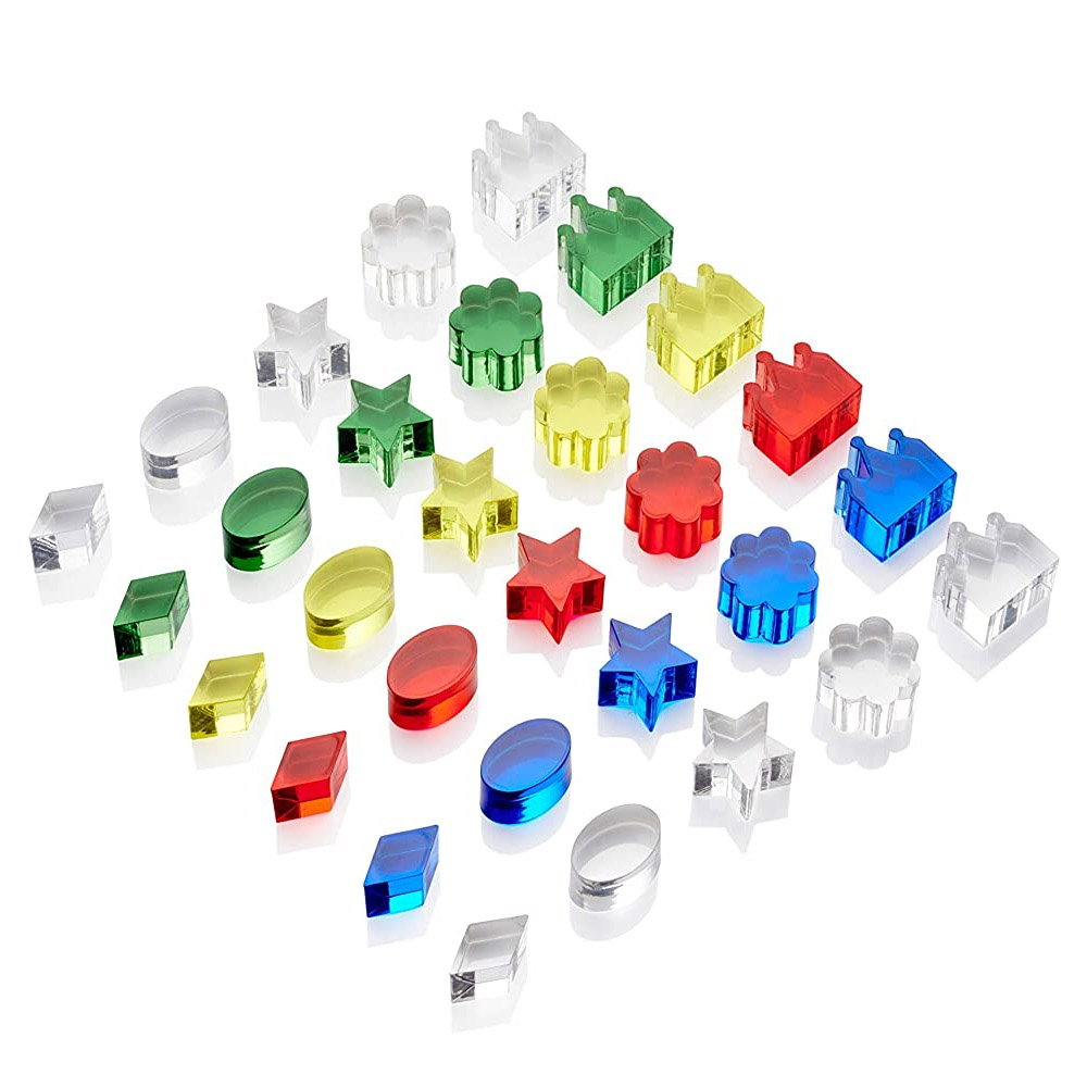 Cristale colorate transparente, set 30 de piese, TickiT