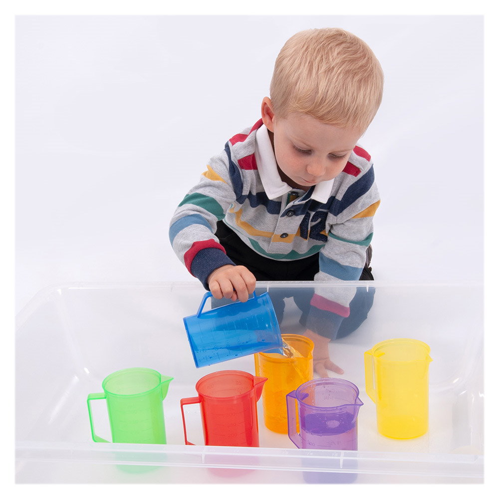 Cani transparente colorate, set 6 buc., TickiT