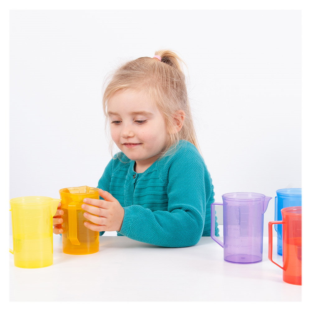 Cani transparente colorate, set 6 buc., TickiT