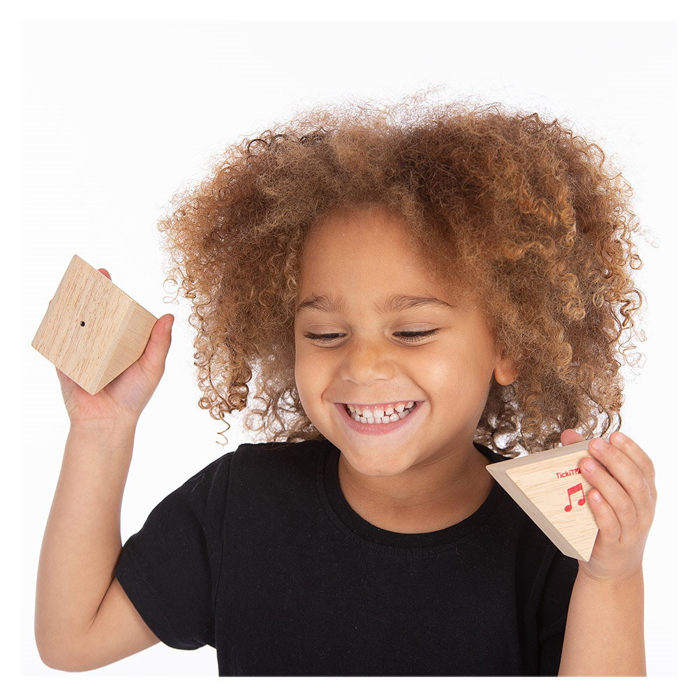 Prisme din lemn cu sunete, set 12 bucati, TickiT