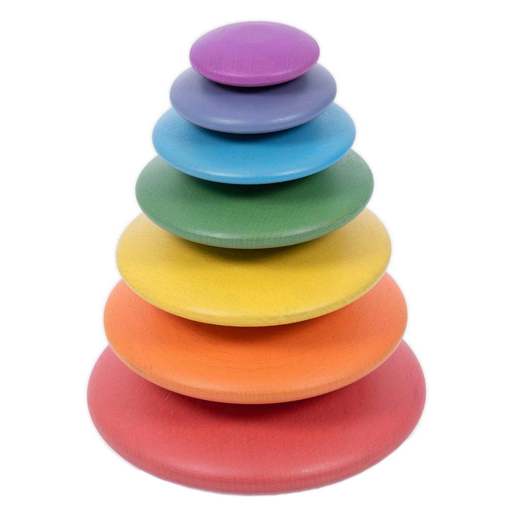 Rainbow Wooden Buttons, discuri din lemn, TickiT