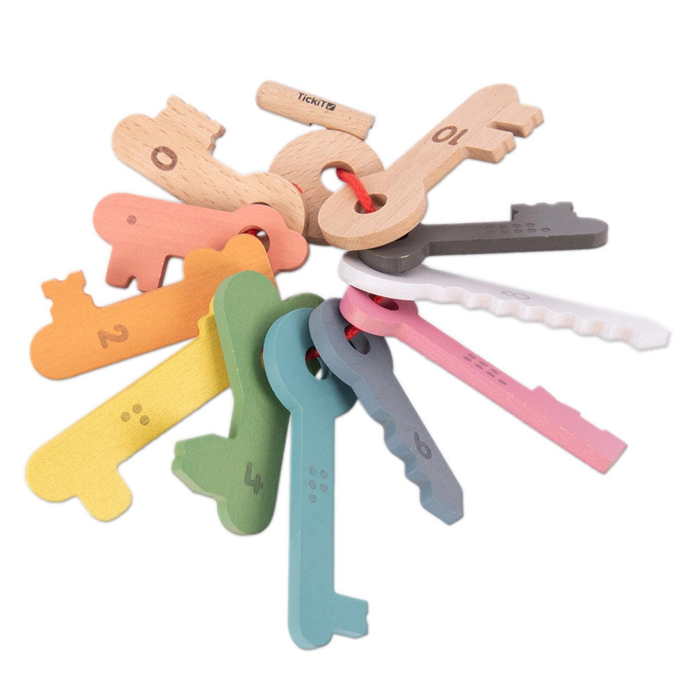 Set chei din lemn pentru numarat si insirat, TickiT