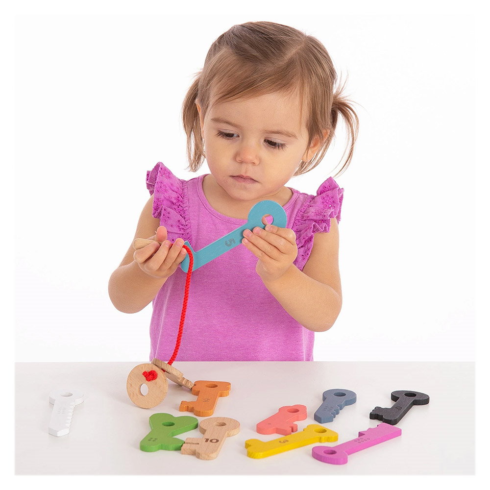 Set chei din lemn pentru numarat si insirat, TickiT