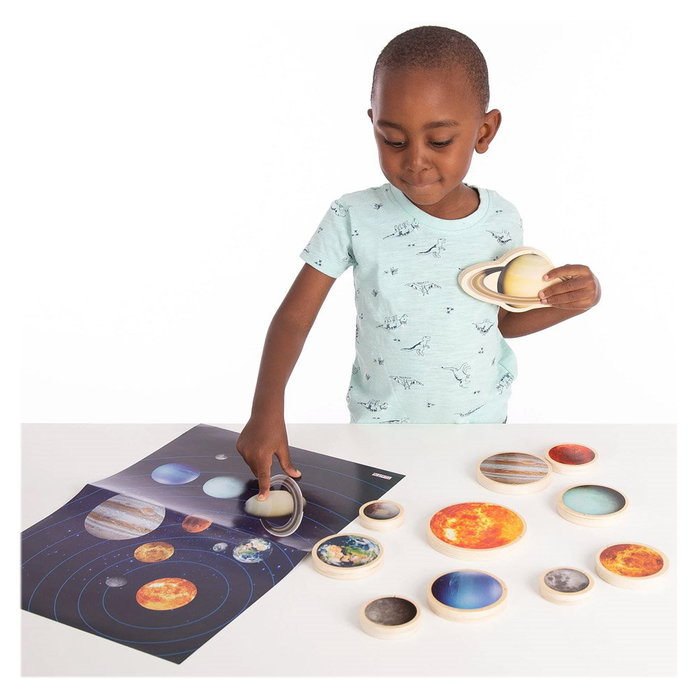 Solar System, discuri din lemn cu sistemul solar, TickiT