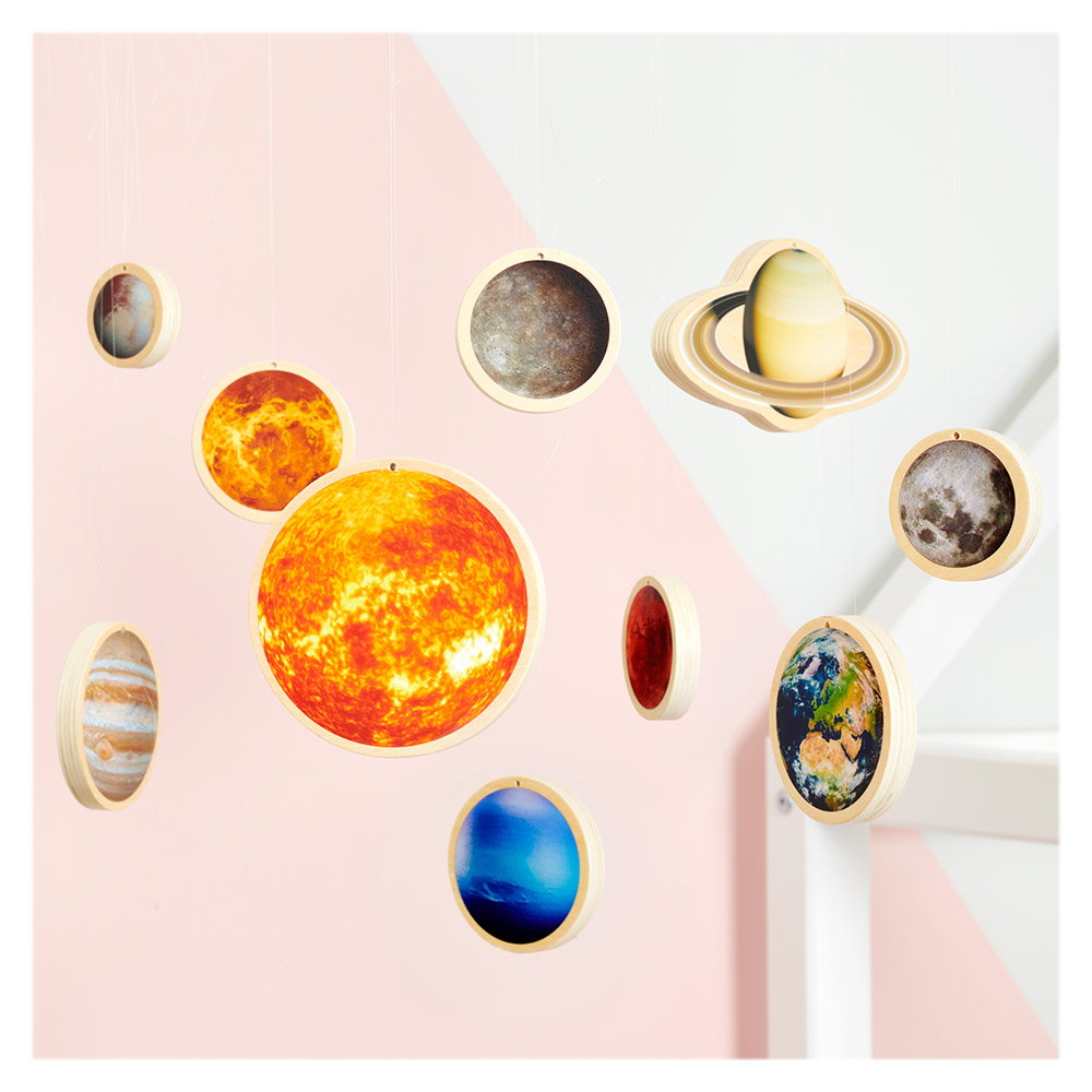 Solar System, discuri din lemn cu sistemul solar, TickiT
