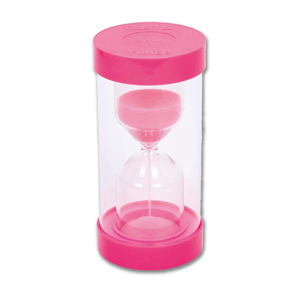 Clepsidra jumbo cu nisip roz, 2 minut, Tickit