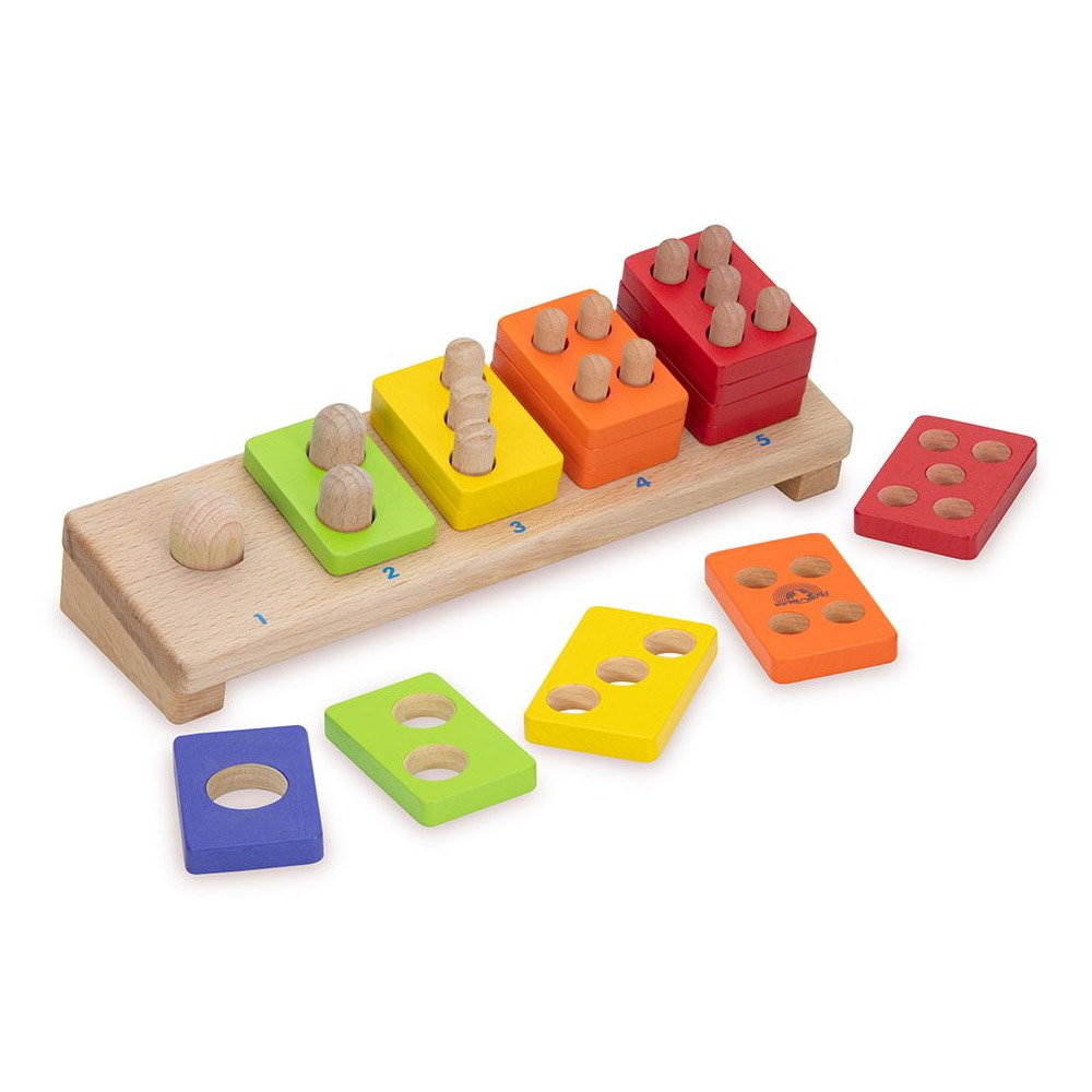 Joc de sortare, stivuire si numarare din lemn, Wonderworld