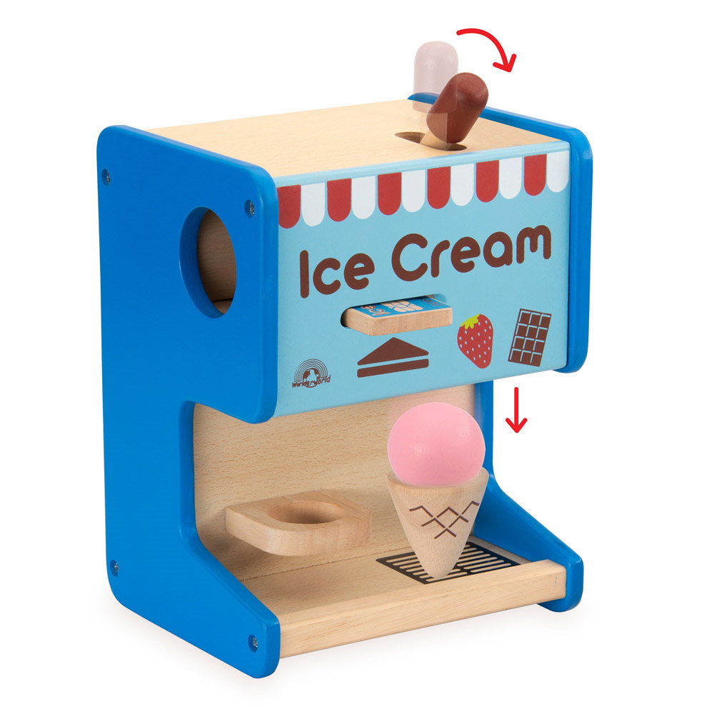 Aparat de inghetata din lemn cu accesorii, Wonderworld