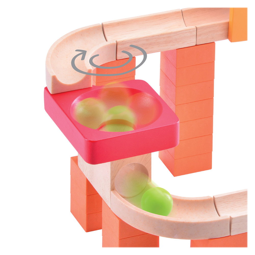 Traseu cu bile din lemn Spin & Swirl, Wonderworld