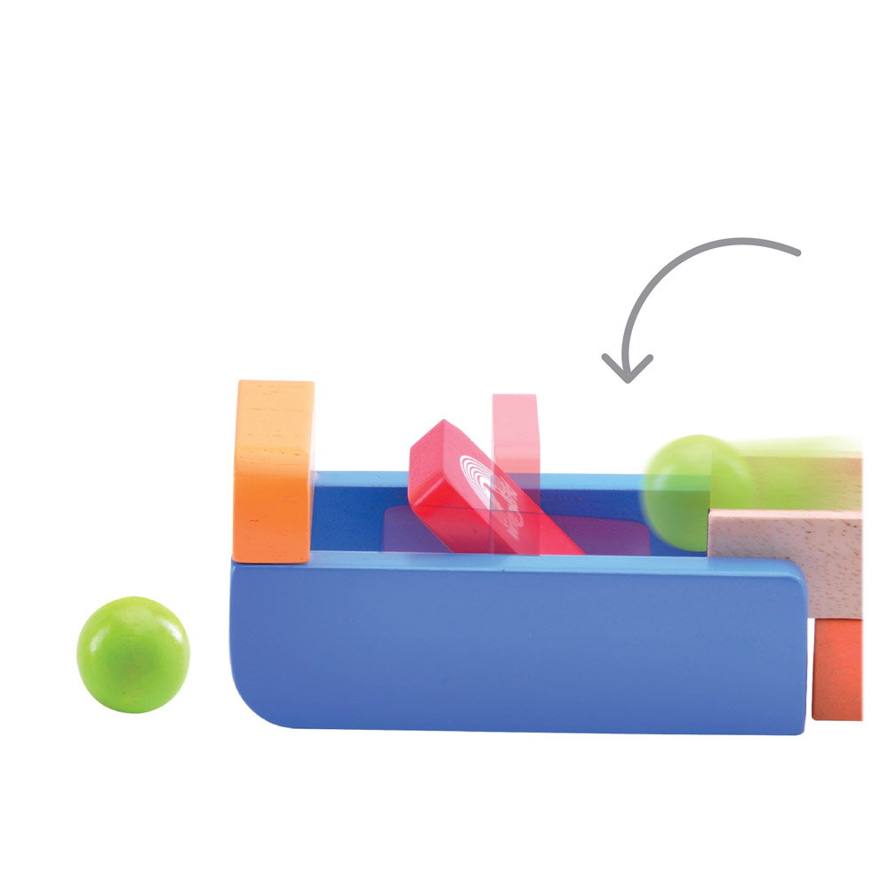 Traseu cu bile din lemn Spin & Swirl, Wonderworld