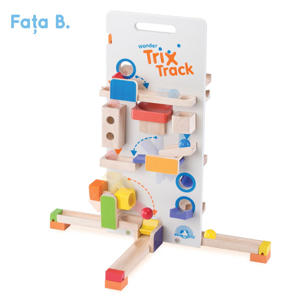Traseu cu bile din lemn Tower Launcher, Wonderworld