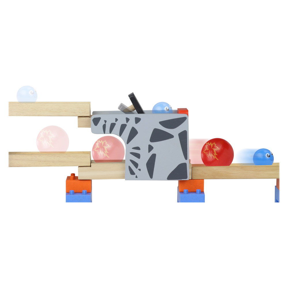 Traseu cu bile din lemn XXL Double Sprinting Balls