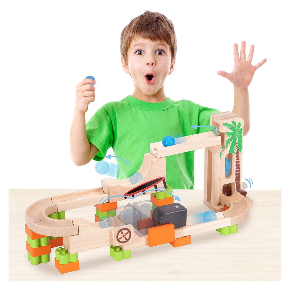 Traseu cu bile din lemn Flip Up, Wonderworld