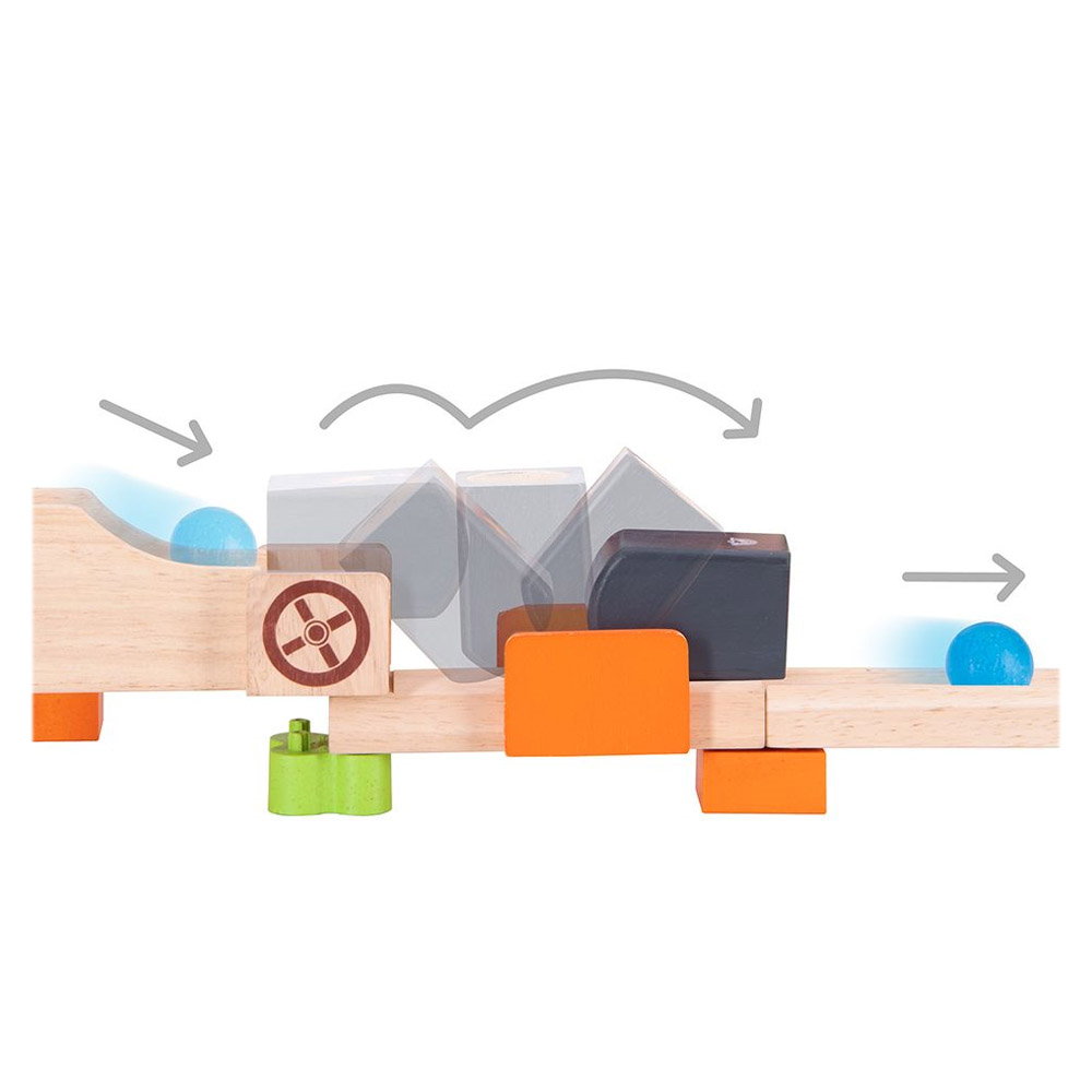 Traseu cu bile din lemn Flip Up, Wonderworld