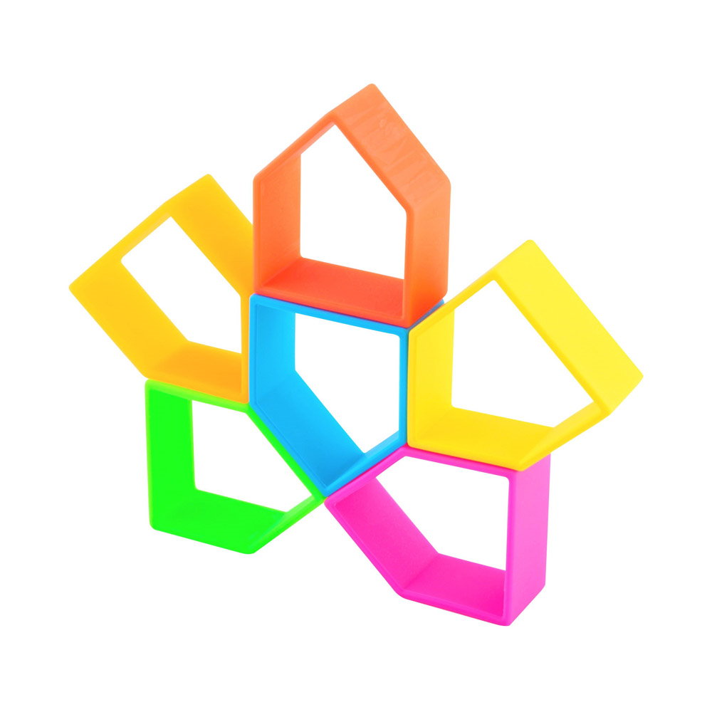 Set senzorial openended cu 12 piese, neon, Dena Toys