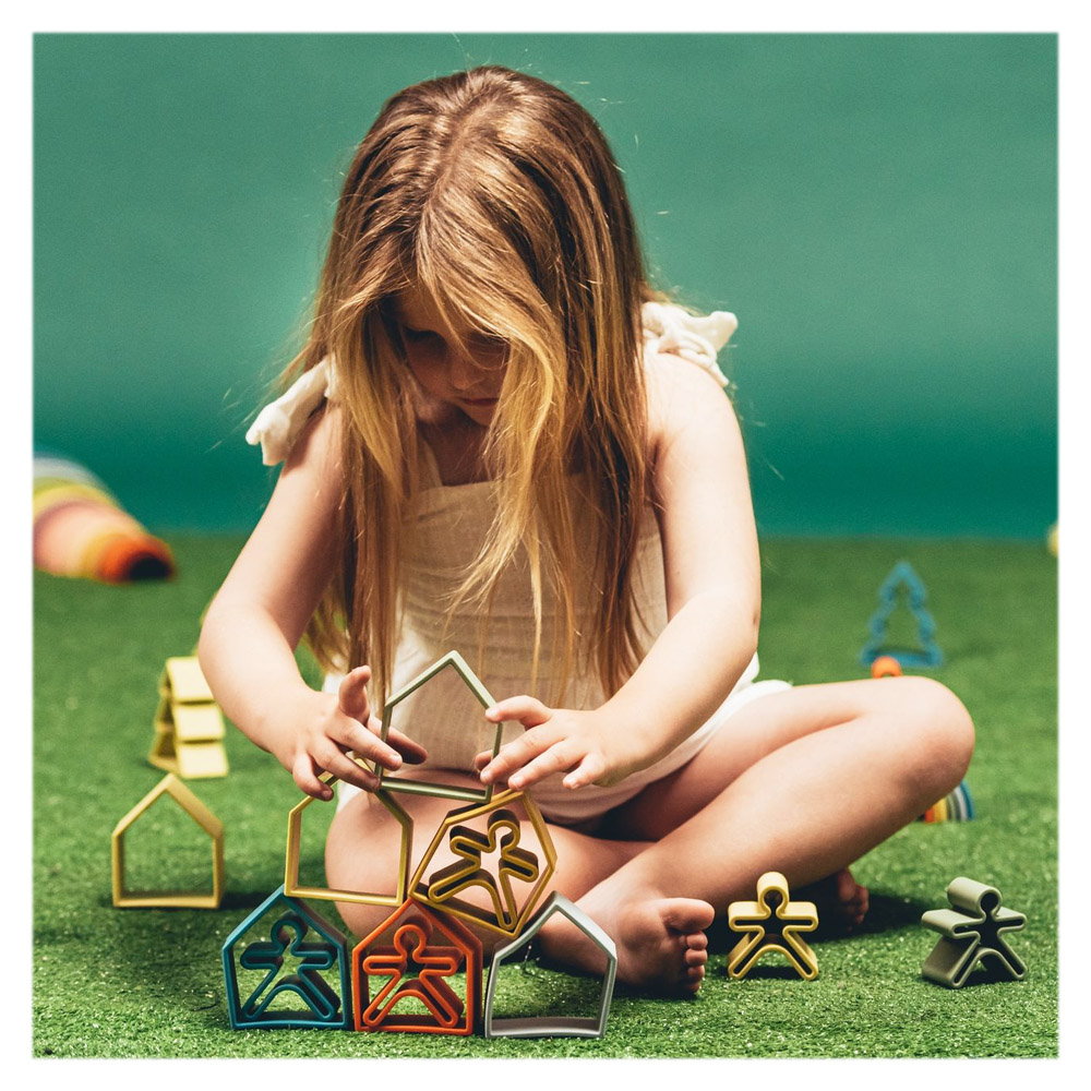 Set senzorial openended cu 18 piese, nature, Dena Toys