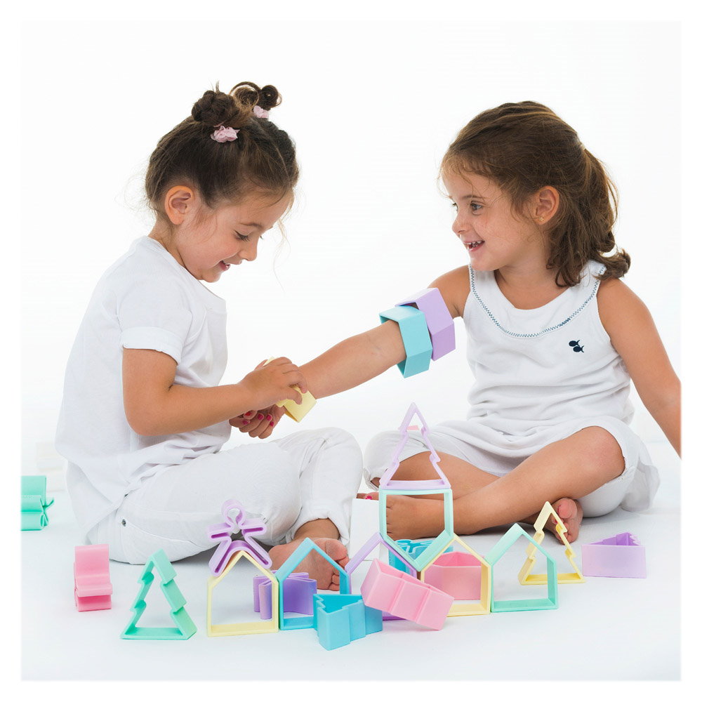 Set senzorial openended cu 18 piese, nordic, Dena Toys