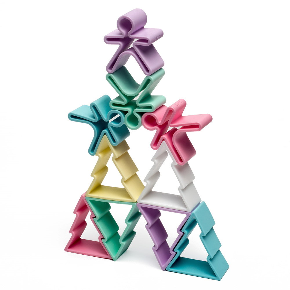 Set senzorial openended cu 18 piese, nordic, Dena Toys