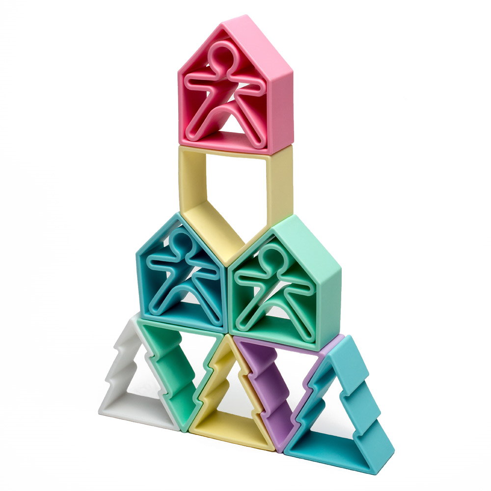 Set senzorial openended cu 18 piese, nordic, Dena Toys