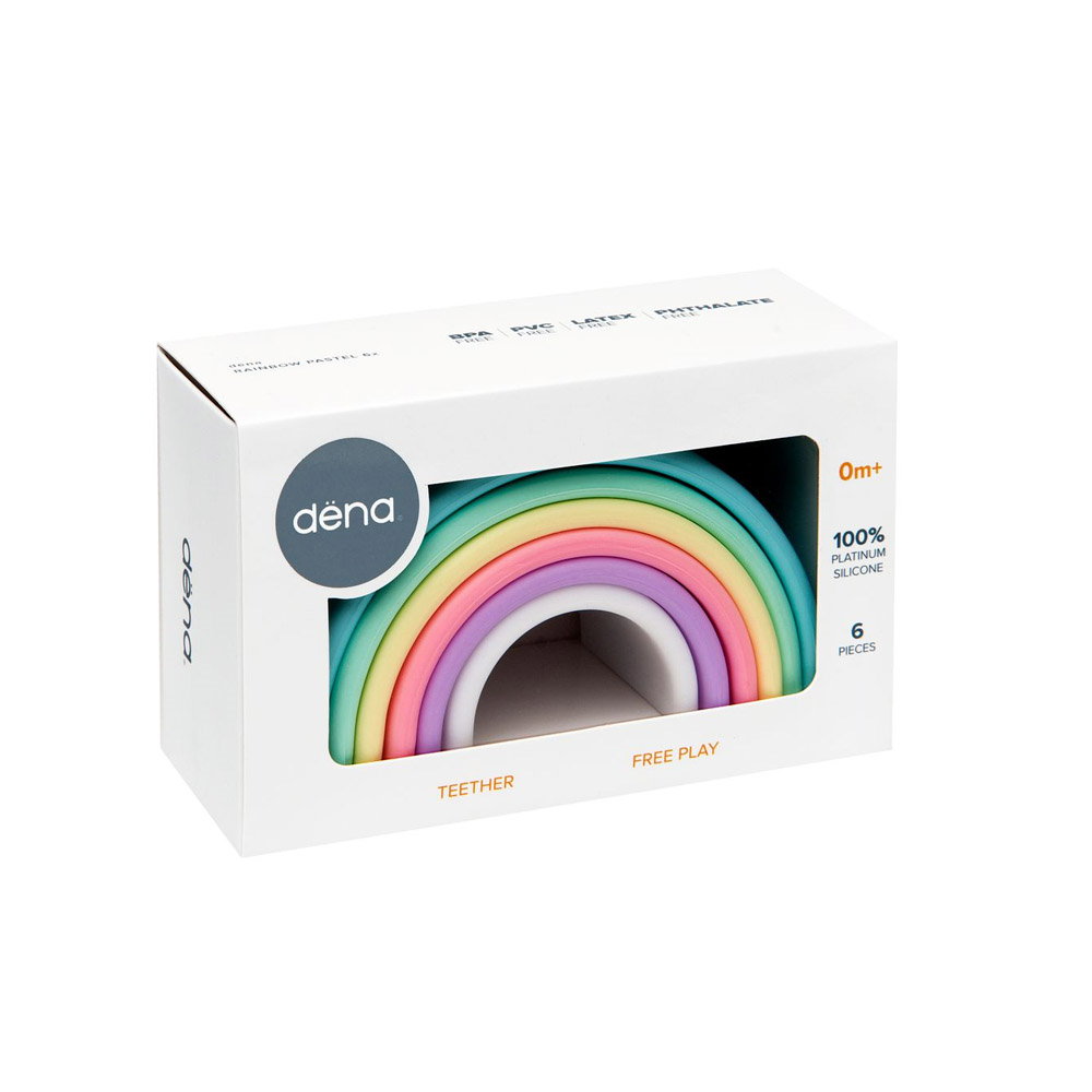 Rainbow, joc montessori de stivuire, 6 piese, nordic
