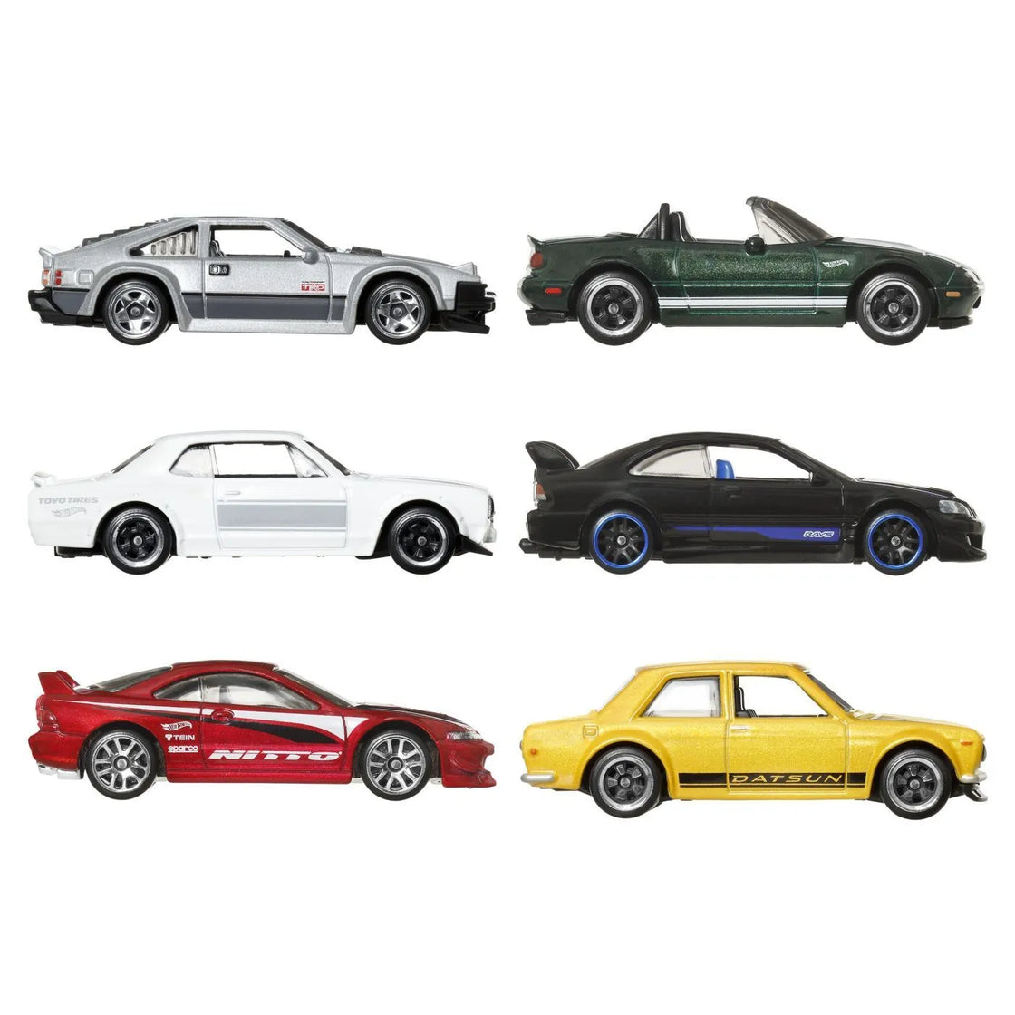 Hot wheels silver series set 6 masinute metalice tematica japoneza